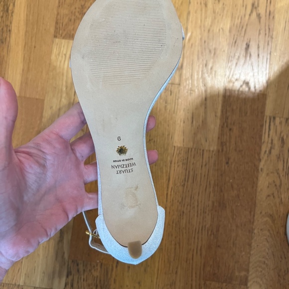 Stuart Weitzman Glitter Nunakedstraight Strap Sandal - Picture 9 of 16